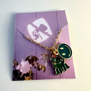 🪡Gold Double Charm Necklace: Happy Face 🙂& Froggie 🐸